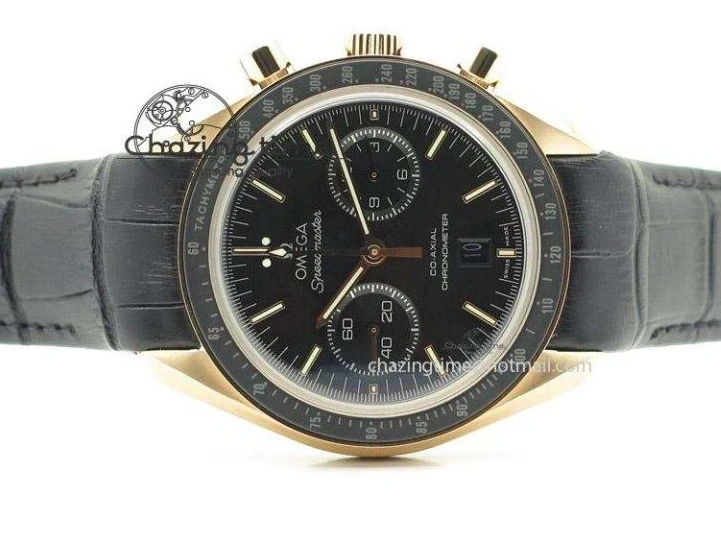 0426 Speedmaster ’57 RG Chrono AXF Best Edition On Black Leather Strap A Colorful 8284